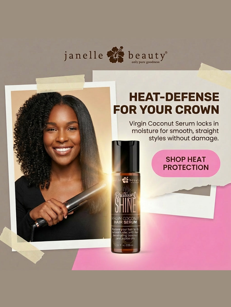 Janelle Beauty® Virgin Coconut Hair Serum - Heat Protection & Frizz Control | Janelle Beauty