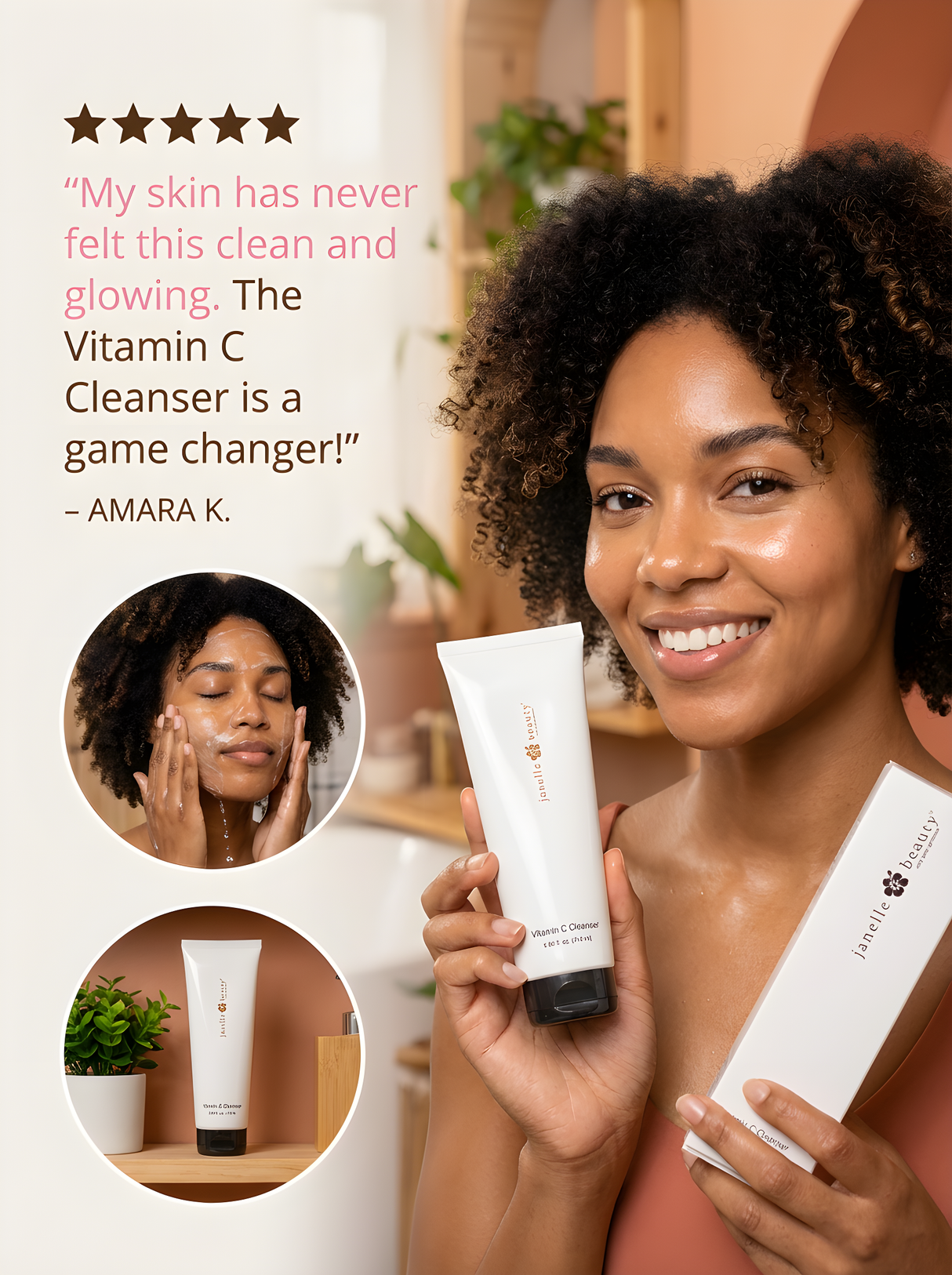 Janelle Beauty® Vitamin C Cleanser for Glowing Skin - Brightening Face Wash | Janelle Beauty