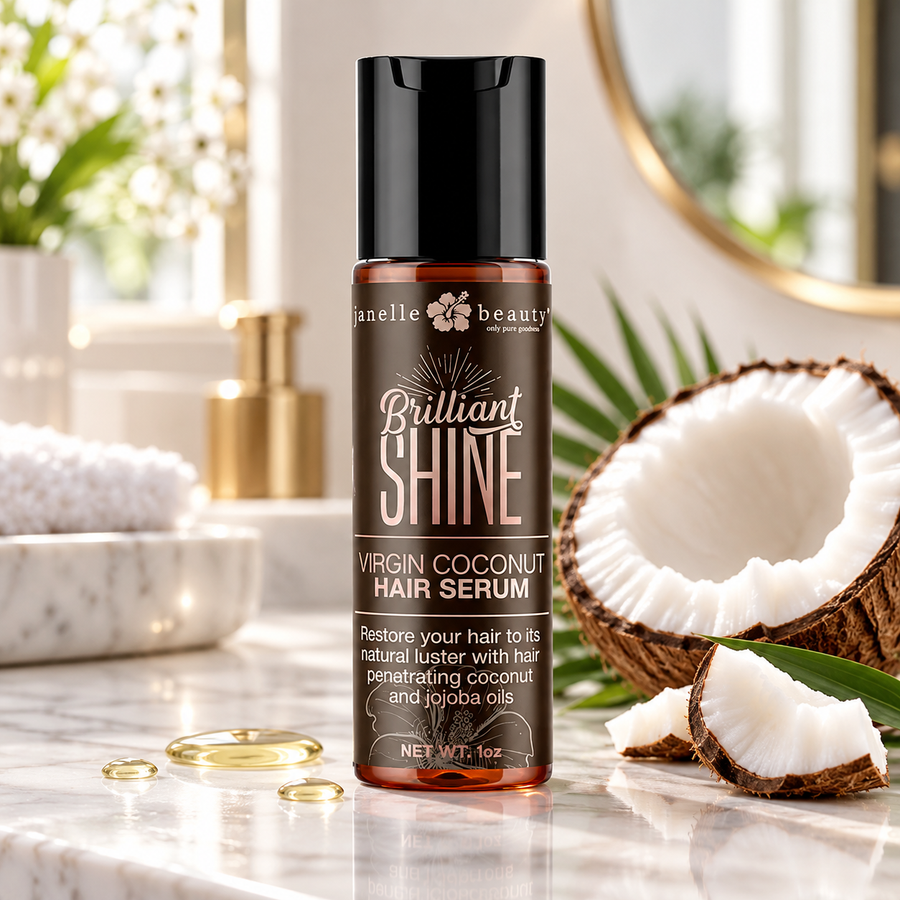 Janelle Beauty® Virgin Coconut Hair Serum - Heat Protection & Frizz Control