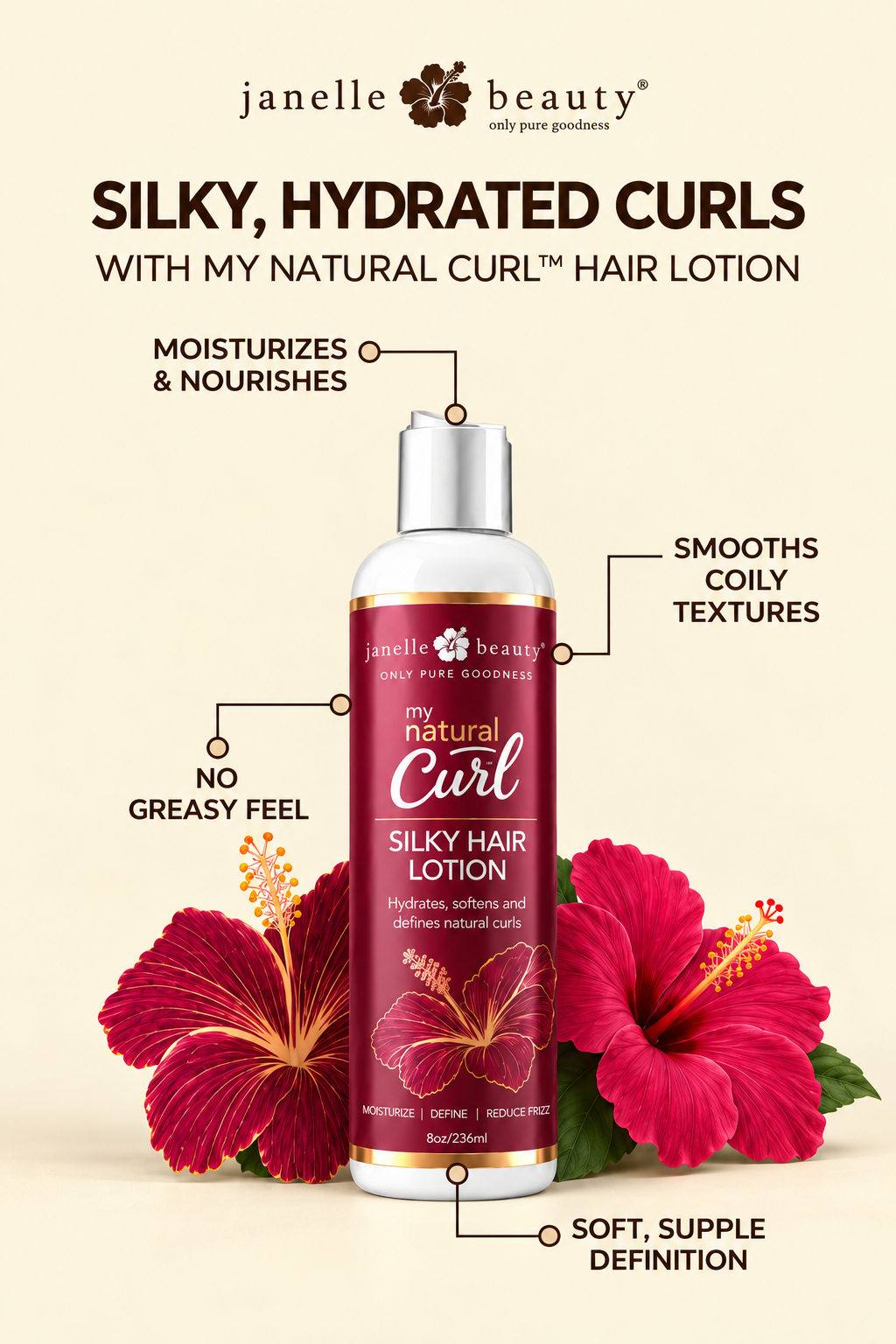 Janelle Beauty® My Natural Curl™ Silky Hair Lotion