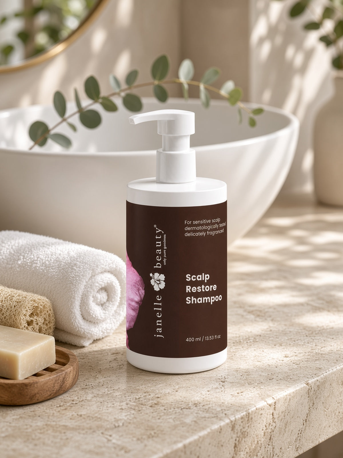 Janelle Beauty Scalp Restore Shampoo for gentle scalp cleansing